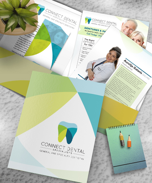 Connect Dental Specialists  |  Marketing Kit: Brochure, Letterhead, Info. Sheets