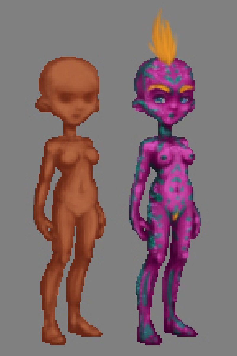 Pixel Alien Female